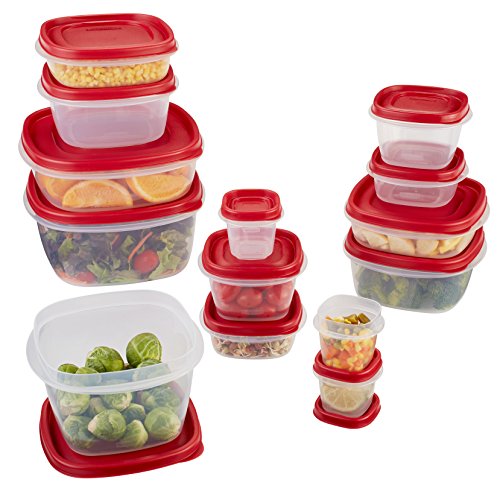Rubbermaid Easy Find Lids Food Storage Container, 28-Piece Set, Red (1804698), Only $11.03