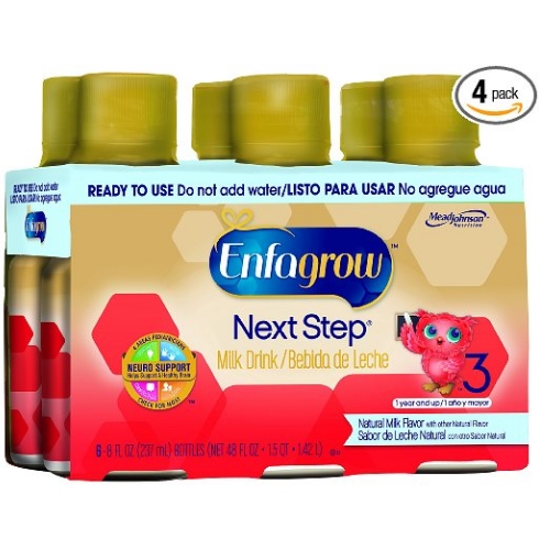 Enfagrow Toddler Natural Milk Ready To Drink - 8 Ounce, 6 Count (Pack of 4) $29.12
