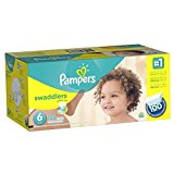 Pampers Swaddlers Diapers Size 6, 100 Count $16.38