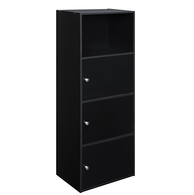 Convenience Concepts Designs2Go X-Tra Storage 3-Door Cabinet, Black only $30.84