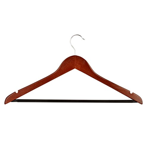 Honey-Can-Do HNG-01335 Wood Hangers with Non-slip Grooved Bar, 24-Pack, Cherry, Only $11.79, free shipping after using SS