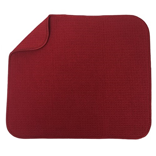 S&T 408600 Microfiber Dish Drying Mat, 16 by 18-Inch, Racer Red, Only $5.00, You Save $1.69(25%)
