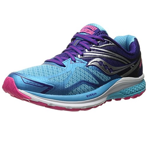 Saucony Women's Ride 9 Running Shoe, Navy/Blue/Pink, 8.5 M US, Only $70.13, You Save $49.87(42%)
