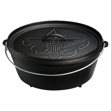Lodge L12CO3BS Boy Scouts of America Cast Iron Camp Dutch Oven, Pre-Seasoned, 6-Quart, Only $45.89