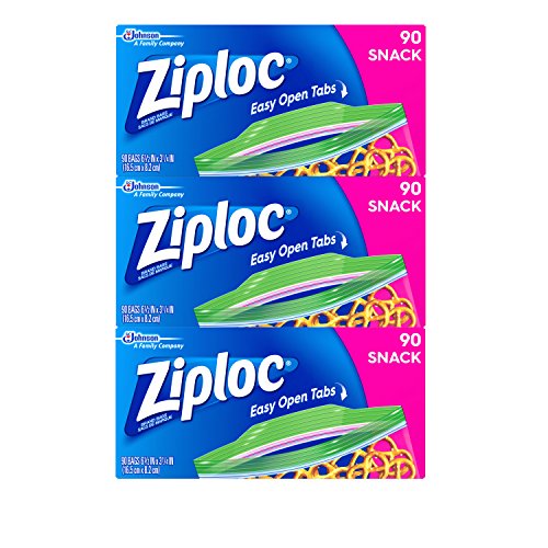 Ziploc 零食保鲜密封袋 270个，原价$11.40，现点击coupon后仅售$6.42，免运费