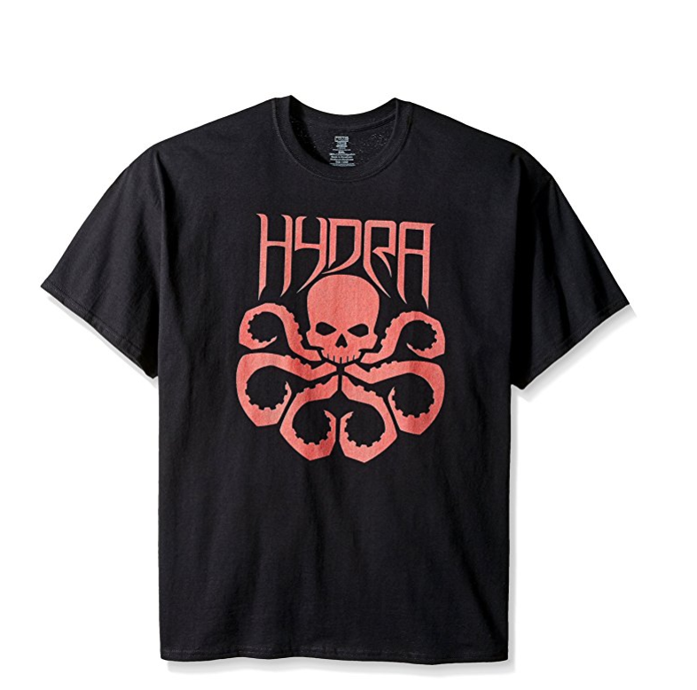 超級反派！Marvel Hydra九頭蛇Logo男士T恤，現僅售$14.99
