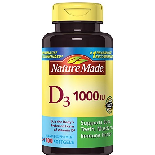 Nature Made, Vitamin D3 1,000 I.u. Liquid Softgels, 100-Count, Only $3.22, free shipping after clipping coupon and using SS