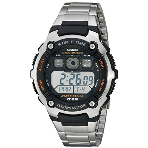 Casio Men's AE2000WD-1AV Resin and Stainless Steel Sport Watch, Only $29.00, You Save $20.95(42%)