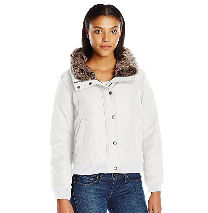 Levi's Women's Shortie Bomber with Faux Fur Pile Collar only $22.12