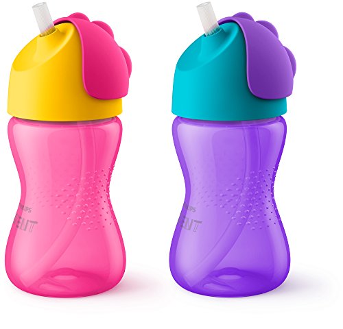 Philips Avent My Bendy Straw Cup, 10oz, 2pk, Pink/Purple, SCF792/22, Only $5.59