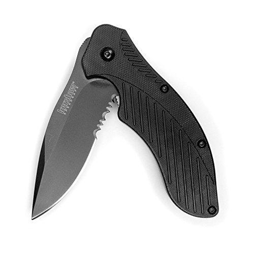Kershaw 1605CKTST Black Clash Folding Serrated SpeedSafe Knife, only $24.52