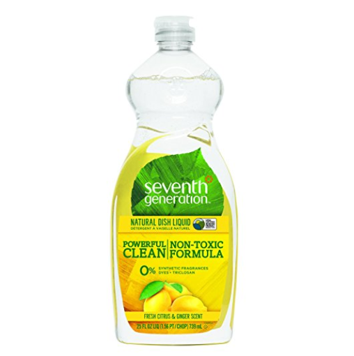 Seventh Generation Natural Dish Liquid, Fresh Citrus & Ginger Scent, 25oz only $3.49