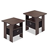 Furinno 2-11157DBR End Table Bedroom Night Stand, Petite, Dark Brown, Set of 2 $19.63 FREE Shipping on orders over $25