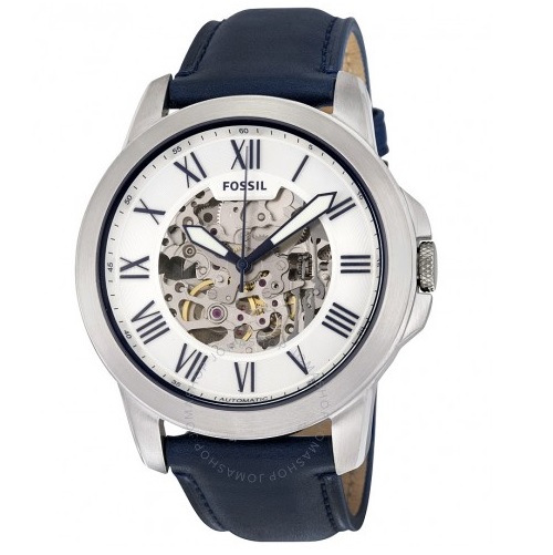 FOSSIL Grant Automatic Silver Skeleton Dial Men's Watch Item No. ME3111, only $74.99, free shipping after using coupon code