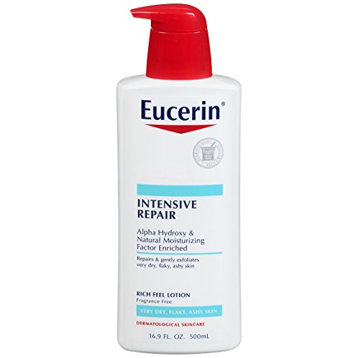 Eucerin Intensive Repair Lotion - Rich Lotion for Very Dry, Flaky Skin - 16.9 fl. oz. Pump Bottle, only $5.98, free shipping after using SS