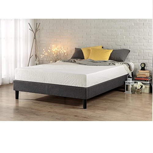 Zinus Essential Upholstered Platform Bed Frame / Mattress Foundation / no Boxspring needed / Wood Slat Support, Queen, Only $101.64, free shipping