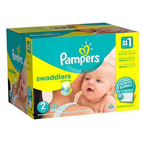 Pampers Swaddlers Diapers Size 2, 204 Count (One Month Supply), Only $22.85,free shipping after using SS