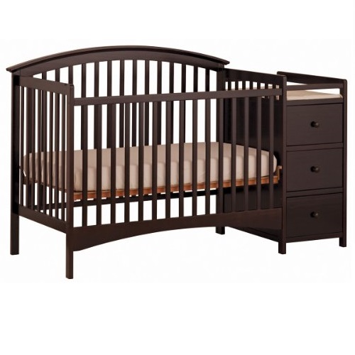 Stork Craft Bradford 4 in 1 Fixed Side Convertible Crib Changer, Espresso, Only $160.50, You Save $169.49(51%)