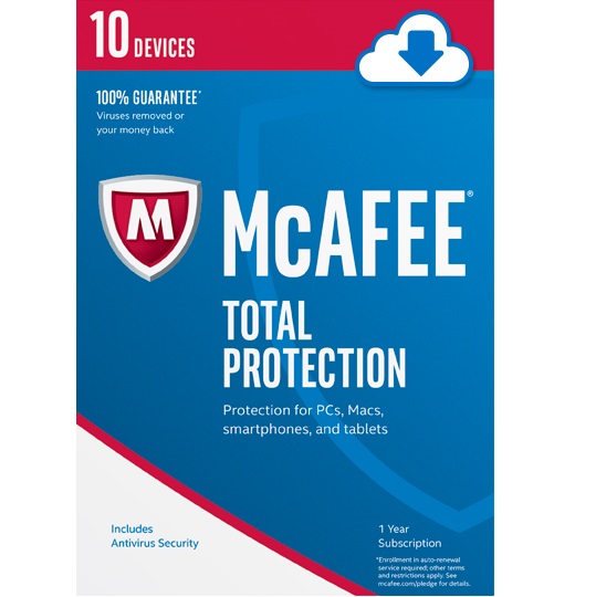 史低价！杀毒软件！McAfee Total Protection 计算机安全全面保护套装2017版，10台设备，原价$89.99，现仅售$19.99