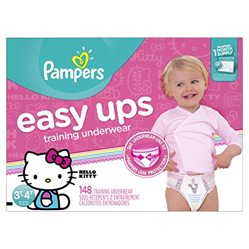 僅限Prime會員！史低價！Pampers 幫寶適 女孩用Easy Ups 如廁訓練紙尿褲, Size 3T4T ,148片，原價$49.49，現僅售$27.99。 免運費！男孩款同價！