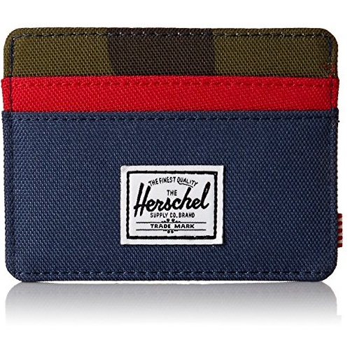 Herschel Supply Co. Men's Charlie Card Holder, Navy/Woodland Camo/Red, One Size, Only $12.61, You Save $7.38(37%)