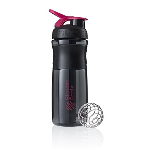 BlenderBottle SportMixer Tritan Grip Shaker Bottle, Transparent Black/Pink, 28-Ounce, Only $7.14, You Save $5.85(45%)