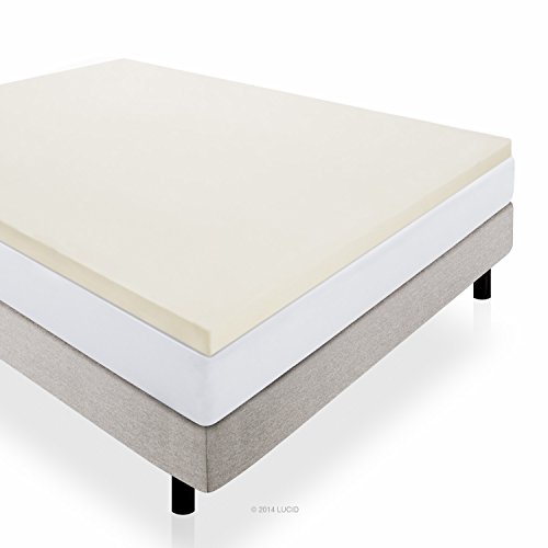 史低价！LUCID  2吋厚  海绵 床垫顶垫，Queen size，现仅售$38.94，免运费。