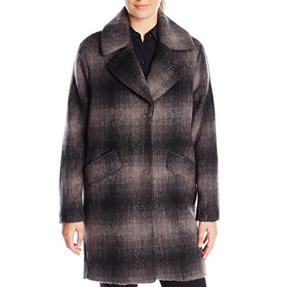 Marc New York by Andrew Marc Women's Emma Brushed Wool Plaid Coat $17.57 FREE Shipping on orders over $25