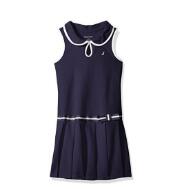 Nautica Girls' Pleated Dress with Button Front Keyhole  $7.96