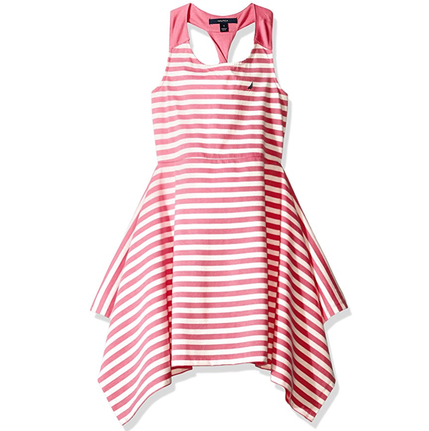 Nautica Girls' Stripe Knit Dress with Twist Detail only $7.02