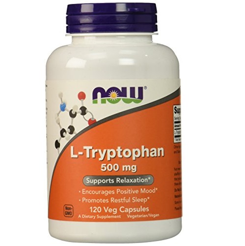 NOW Foods L-Tryptophan 500 mg,120 Veg Capsules, Only $14.99