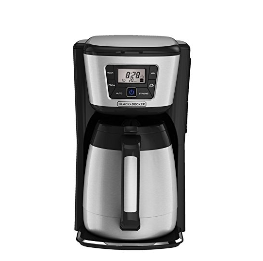 BLACK+DECKER CM2035B 12-Cup Thermal Coffeemaker, Black/Silver only $24.29