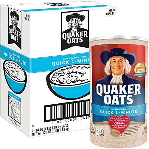 Quaker Oats Quick 1-Minute Oatmeal, Breakfast Cereal, 128 Ounces, Only $8.39, free shipping after clipping coupon and using SS