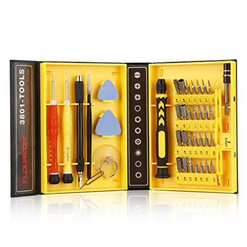Floureon 38-piece Precision Screwdriver Set Repair Tool Kit for iPad,iPhone,PC,Watch,Samsung and Other Smartphone Tablet Computer Electronic Devices, Only $12.99