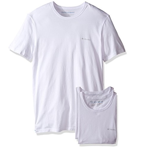 Columbia Men's 3 +1 Bonus Pack Cotton Crew Neck T-Shirt, White/White, Medium, Only $16.57, You Save $17.93(52%)