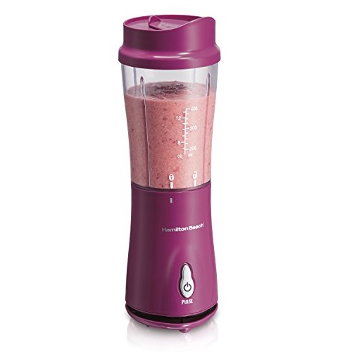 Hamilton Beach Personal Blender for Shakes and Smoothies with 14 Oz Travel Cup and Lid, Raspberry (51131), Only $17.99