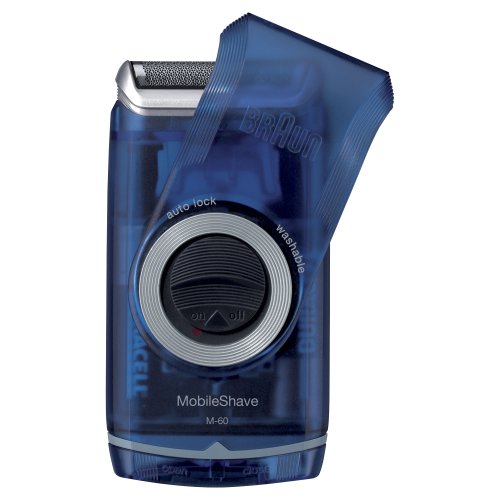 Braun washable Pocket Mobile Shaver Men,transparent blue, Only $8.43