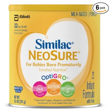 Similac雅培Expert Care NeoSure含铁早产婴儿1段专用奶粉13.1盎司，6盒装 $85.94 免运费