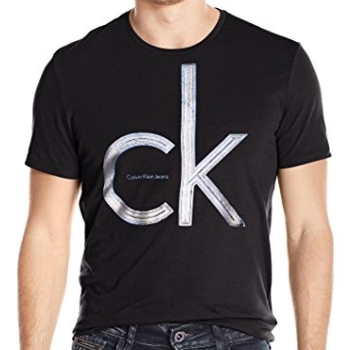 Calvin Klein Jeans Men's Short Sleeve Ck Foil Outline Crew Neck T-Shirt $15.19 FREE Shipping on orders over $25