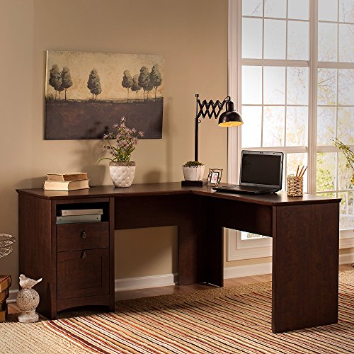 史低价！Bush Furniture L型办公桌，原价$326.99，现仅售$189.65，免运费。