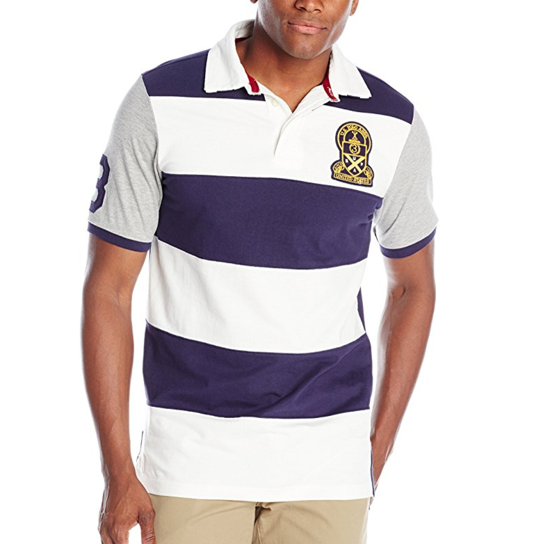 U.S. Polo Assn. Rugby Striped男款Polo衫, 现仅售$12.61