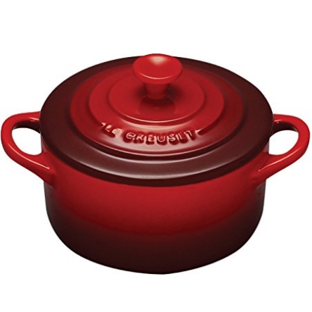 Le Creuset Stoneware Petite Round Casserole, 8-Ounce, Cerise (Cherry Red) $19.95 FREE Shipping on orders over $25