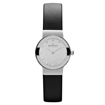 Skagen Women's Black Leather Strap Watch  $39.99