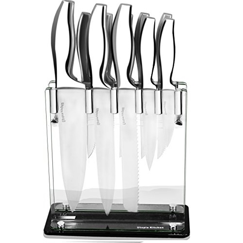 Utopia Kitchen 430级不锈钢刀具12件套，原价$99.99，现仅售$19.99