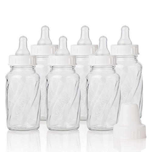 Evenflo 玻璃奶瓶，4oz，6个装，原价$17.99，现仅售$9.59