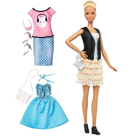 Barbie Fashionistas & Fashions Leather & Ruffles Doll, Tall Blonde $8.84 FREE Shipping on orders over $25