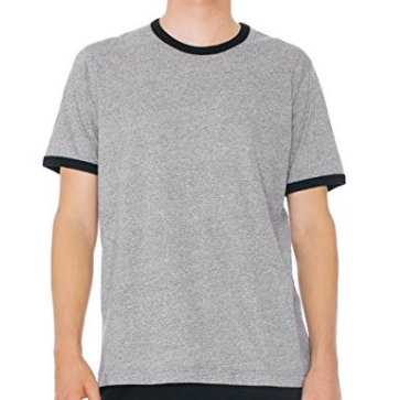 American Apparel Men's Mock Twist Jersey Crewneck Ringer T-Shirt $5.61 FREE Shipping on orders over $25