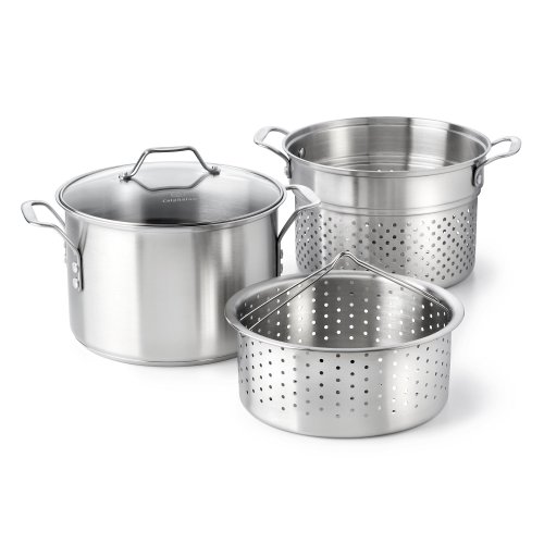 Calphalon Classic Stainless Steel 8 quart Stock Pot with Steamer and Pasta Insert, Only $59.95, free shipping