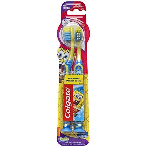 Colgate Kids Twin Pack Toothbrush, Spongebob, Only $2.44, free shipping after clipping coupon and using SS