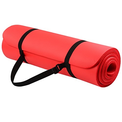 BalanceFrom Go Yoga All Purpose Anti-Tear Exercise Yoga Mat with Carrying Strap, Red, Only $16.99